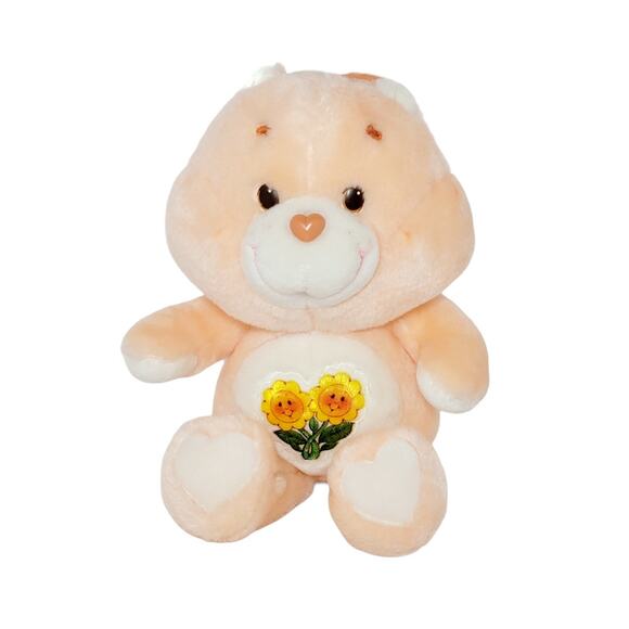 Vintage Bears Friend Bear Kenner American Greetings Peach Flowers Care Bear 13" - Picture 1 of 5